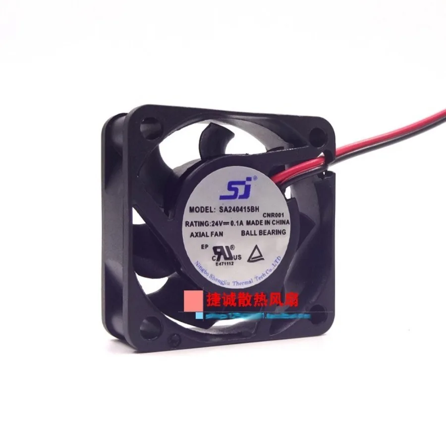 For SJ SA240415BH 24V 0.1A 4015 4CM 2 wire double ball inverter cooling fan