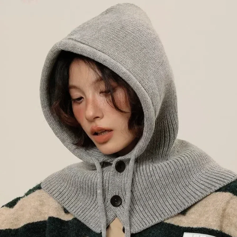 حار بيع جديد أزياء المرأة الشتاء بالاكلافا قبعة مقنعين الرقبة أدفأ يندبروف متماسكة قبعة السفر في الهواء الطلق الشتاء قبعة قبعات #1