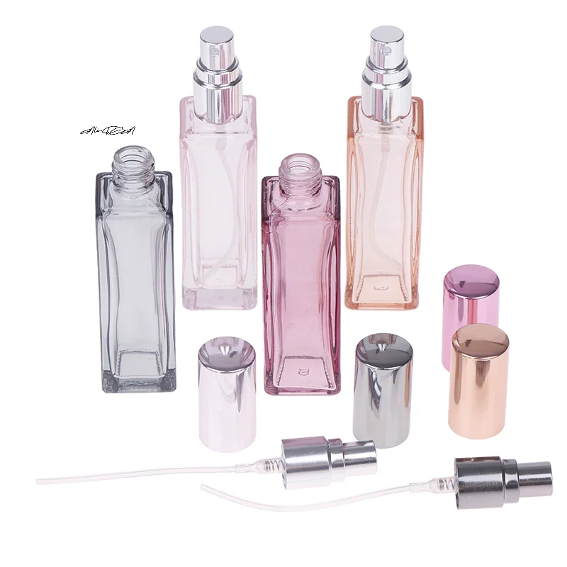 20 ml tragbare Glasparfümflasche, nachfüllbar, Mini-Spray-Zerstäuber, Reisekosmetik, Flüssigkeitsspender für Essenzen, Öle