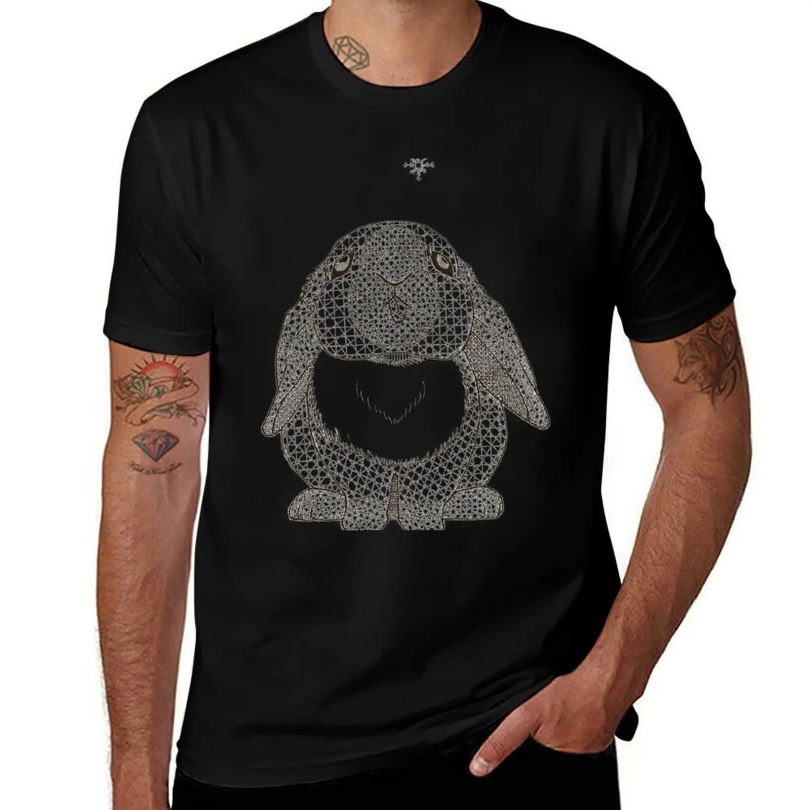 Snowflake rabbit T-Shirt Work Wear Breathable Tee T-Shirt