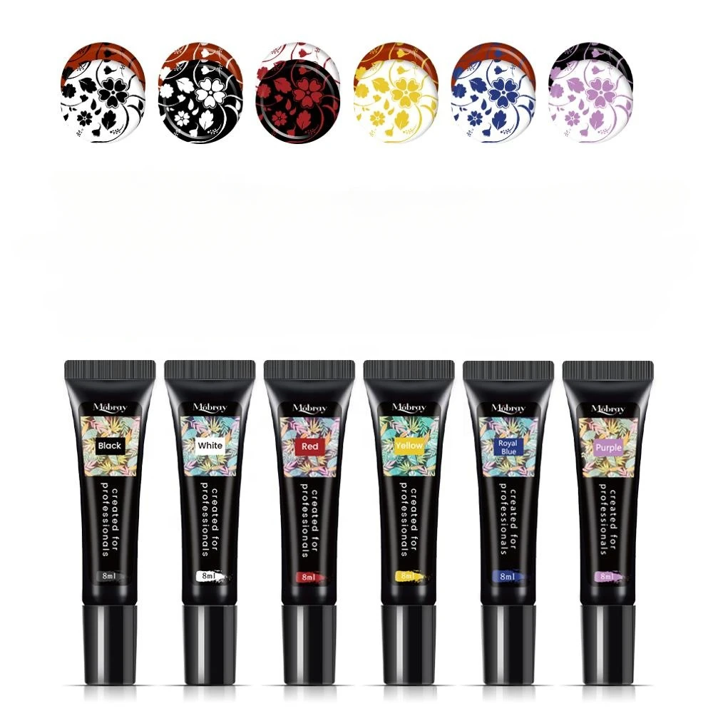25 لون مسمار الفن ختم هلام 8 مللي البولندية شبه دائم الهجين الورنيش مانيكير الفن تصميم معطف فوقي UV ختم هلام مسمار الديكور #3