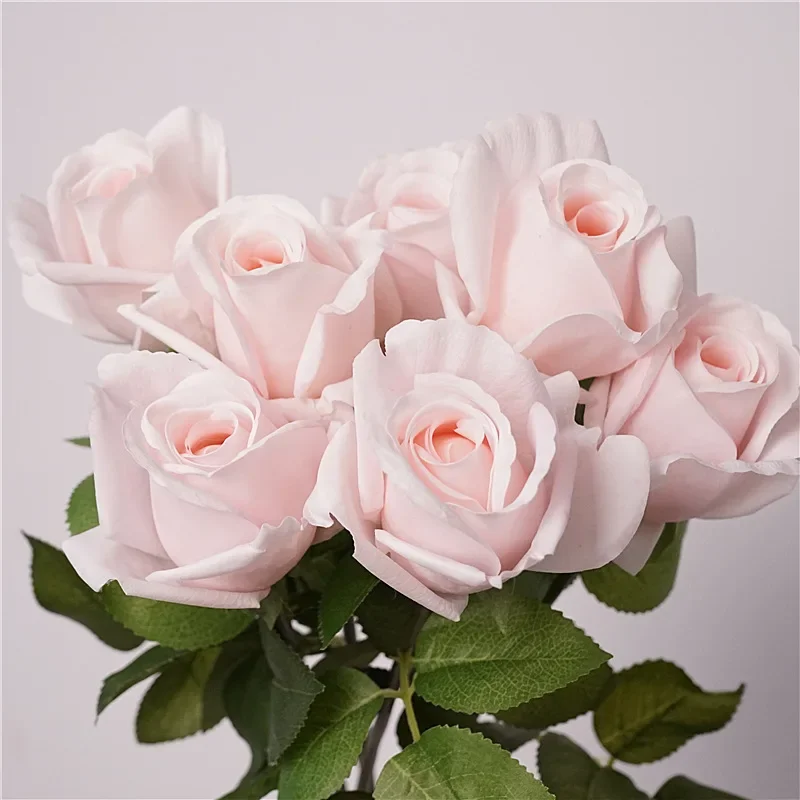 10Pc Artificial Moisturizing Rose Flowers Real Touch Flowers Bridal Bouquet Marriage Decor Rose Wedding Party Home Decor Floral