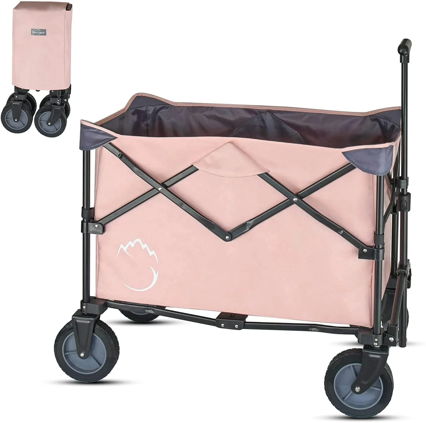 Custom logo Camping Folding Wagon Collapsible Garden OutdoorCart 176 Liter Powerful Capacity with Storage Bagcustom