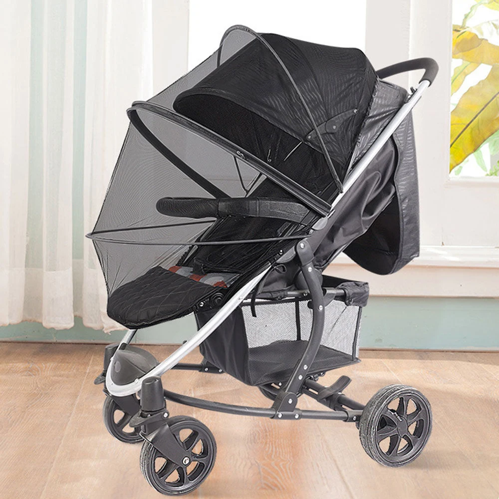 Zipper Type Fly Protection Accessories Children's Crib Summer Mesh Carriage Full Cover Mosquito Net Baby Stroller Trolley