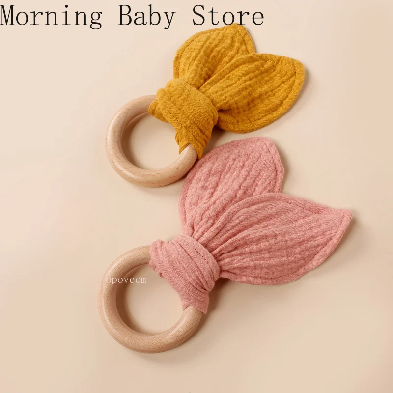 Double-layer Newborn Baby Cotton Cat Comforter Towel Set Baby Sleeping Doll Saliva Towels Beech Rabbit Bite Ring Baby Teether