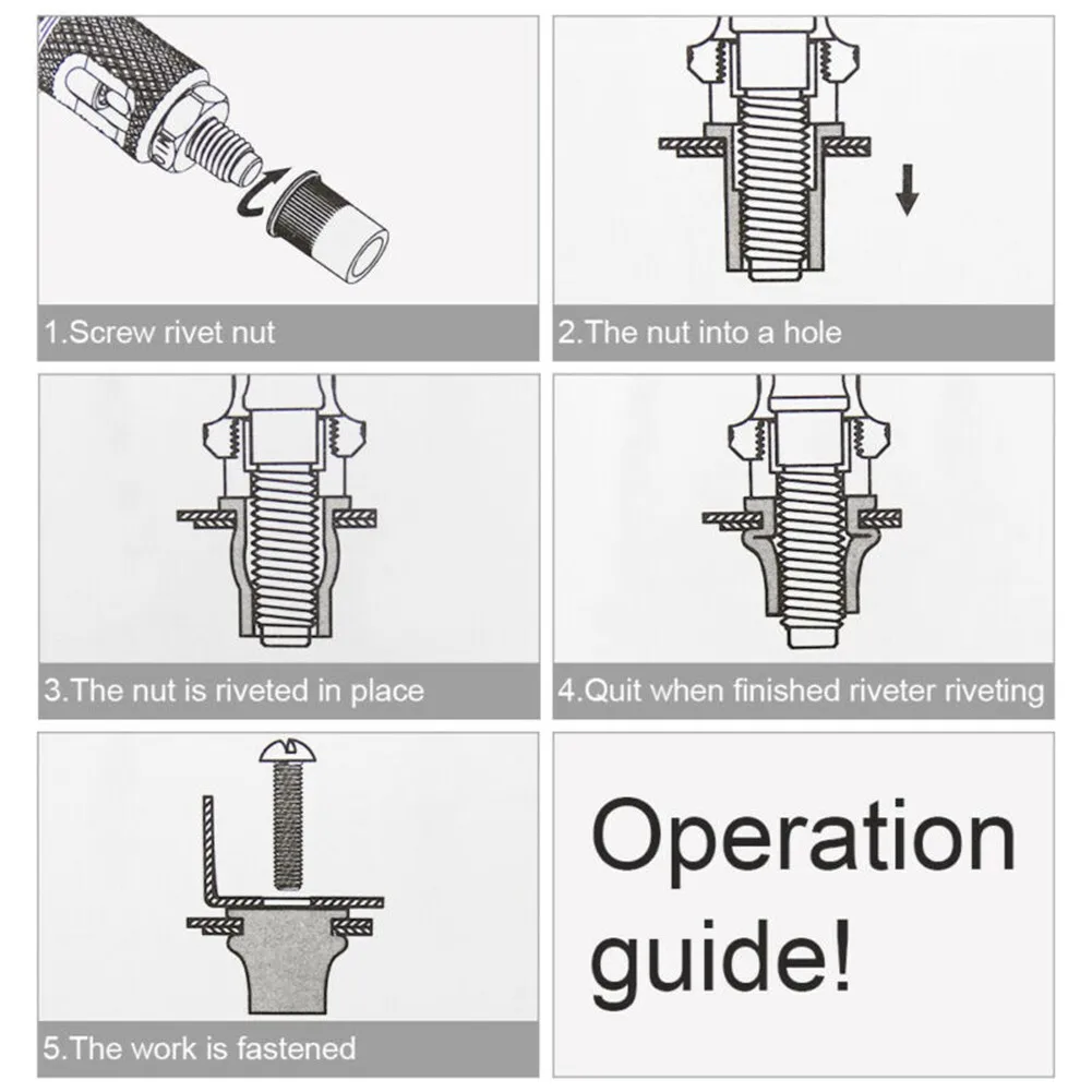 BT-606 Rivcirculation Pistolet Outil Main Rivcirculation Mandrin Interchangeable Insert Écrou Fileté Proposition Rivet Outil M3-M12 Pièce De Rechange