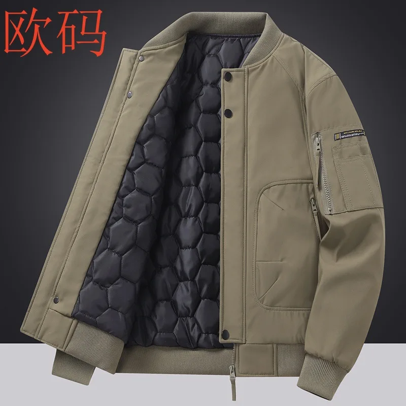

Men's plus Size Air Force Pilot Jacket American Casual Cotton-Padded Quilted Stand-Up Collar Clothing Trend