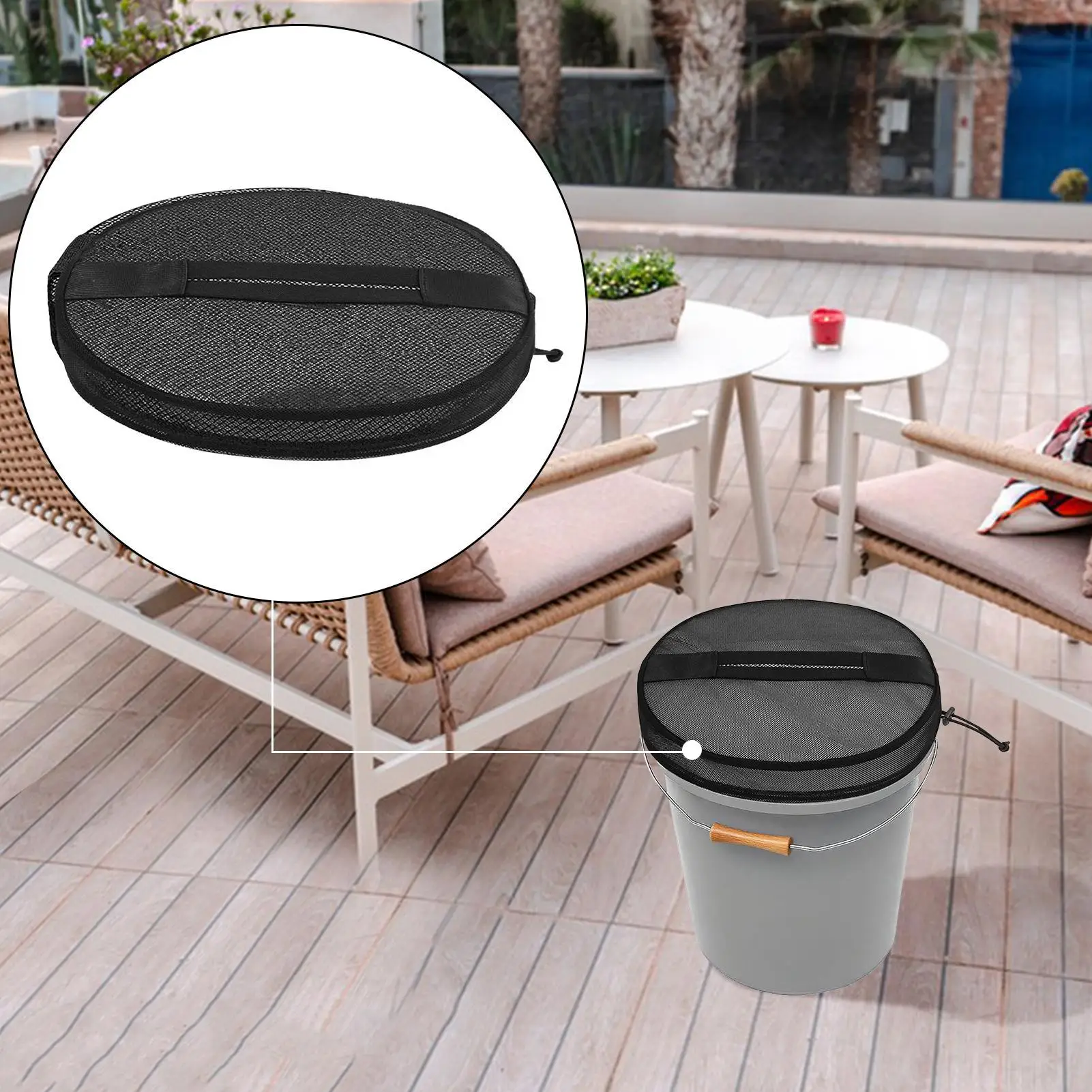 

Крышка ведра для лодки, 5-галонная сетчатая крышка ведра для рыбалки, спорта, дышащие, легко открывающиеся принадлежности для охоты, садоводства, кемпинга