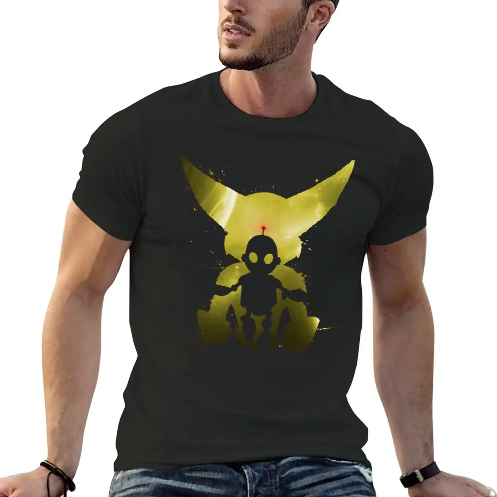 Ratchet amp Clank Galaxy Yellow T-Shirt oversized t shirt summer clothes plus sizes mens fashion