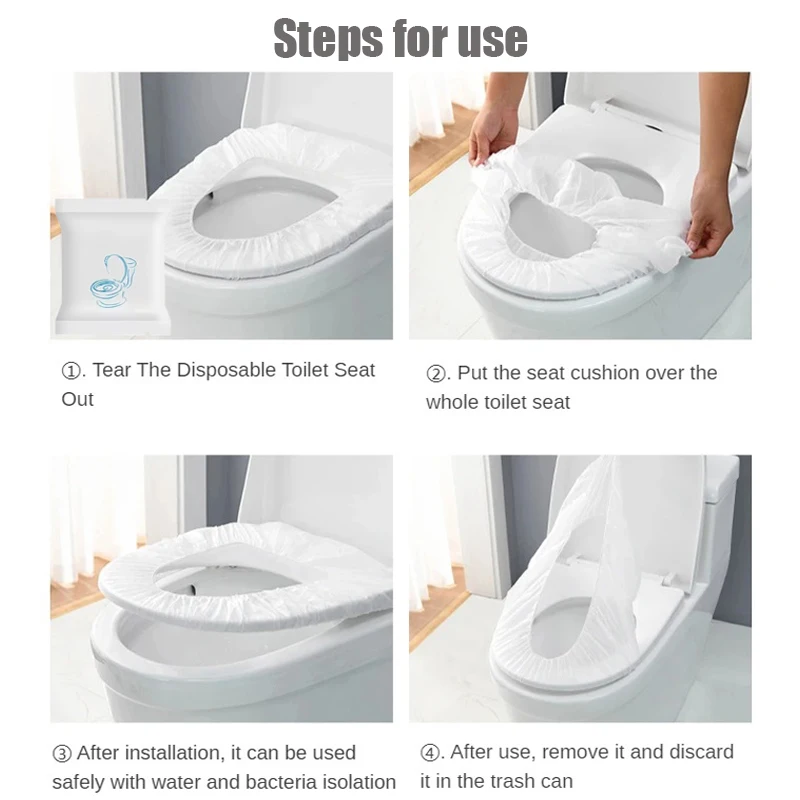 Disposable Toilet Seat Cover Waterproof Non-woven Travel Hotel Bathroom  Protective Cover Independent Packagingr Seat Cushion