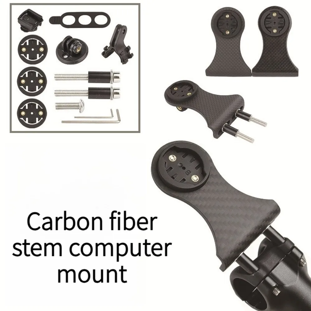 

Carbon fiber stem bike computer mount, mountain and road bike extension bracket, Garmin, Bryton, GoPro hanging mount