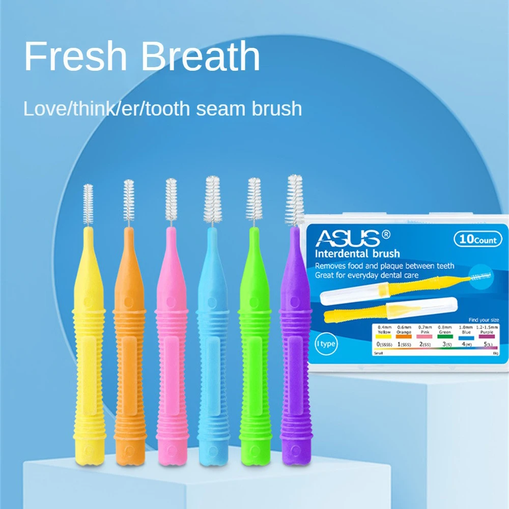 Brosse à dents interdentaire à nervures poussées pour soins bucco-dentaires, fil orthodontique, calibre importé, boîte de 0.4 à 1.0mm