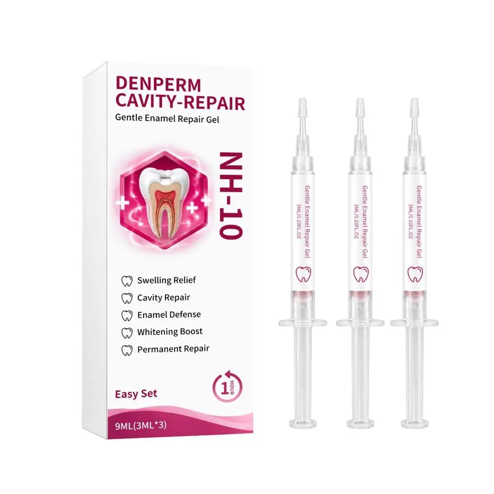 NH-10 Enamel Repair Gel 3 Syringes Oral Care Relieve Teeth Sensitivity Freshen Breath Portable,Easy to Use Dental Care