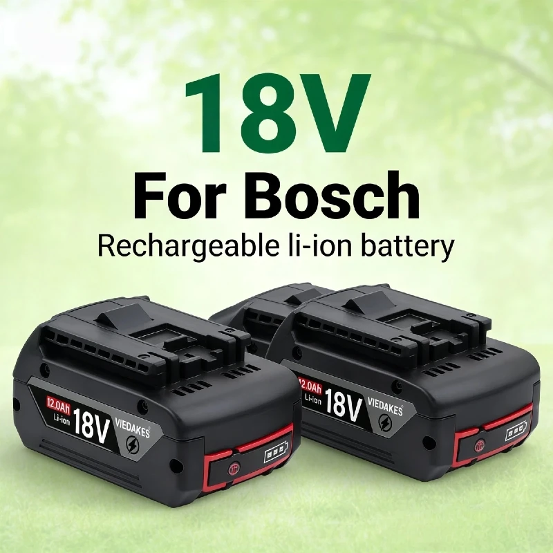 

18V 12.0Ah Rechargeable Li-ion Battery for Bosch 18V Battery BAT609G BAT618G High Capacity Battery