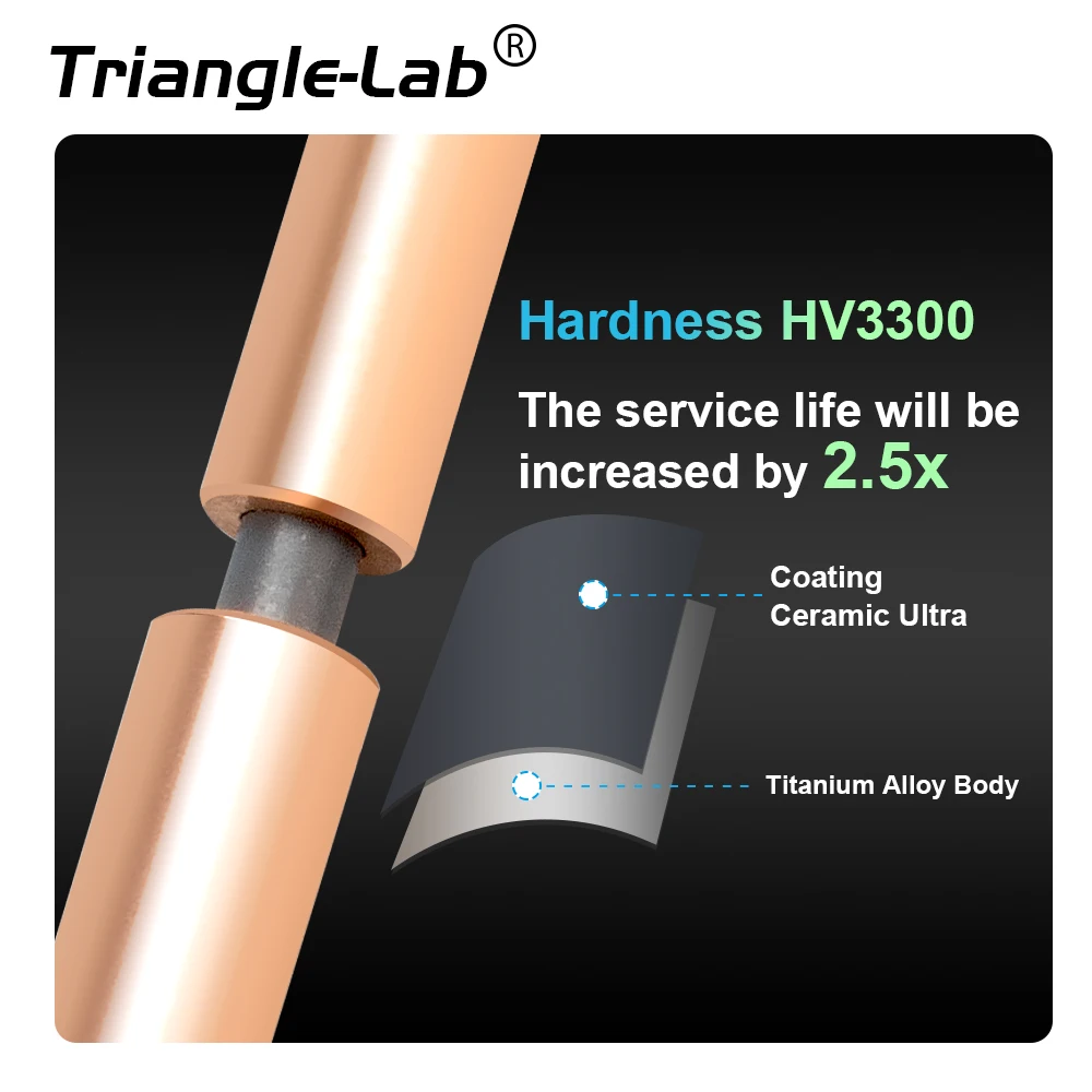 trianglelab QIDI Plus4 Bimetal Wear-resistant Ceramic Coating Uitra unbreakable nozzle for quick removal and easy replacement - Image 4