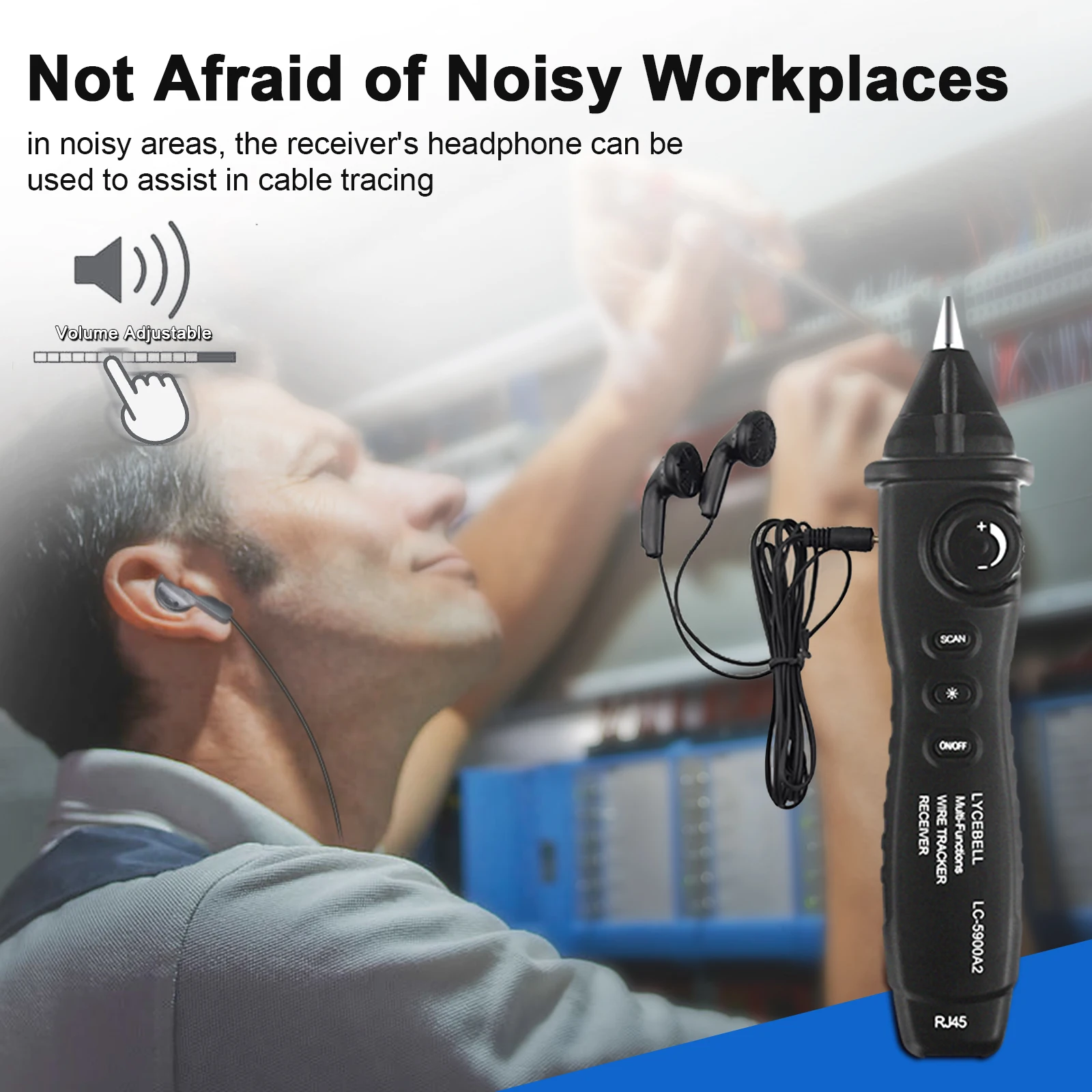 5900A Multifunction Wire Tracker Cable Tester RJ45 RJ11 Tone Generator NCV Detector for Network Telephone Electrician Repair view 2