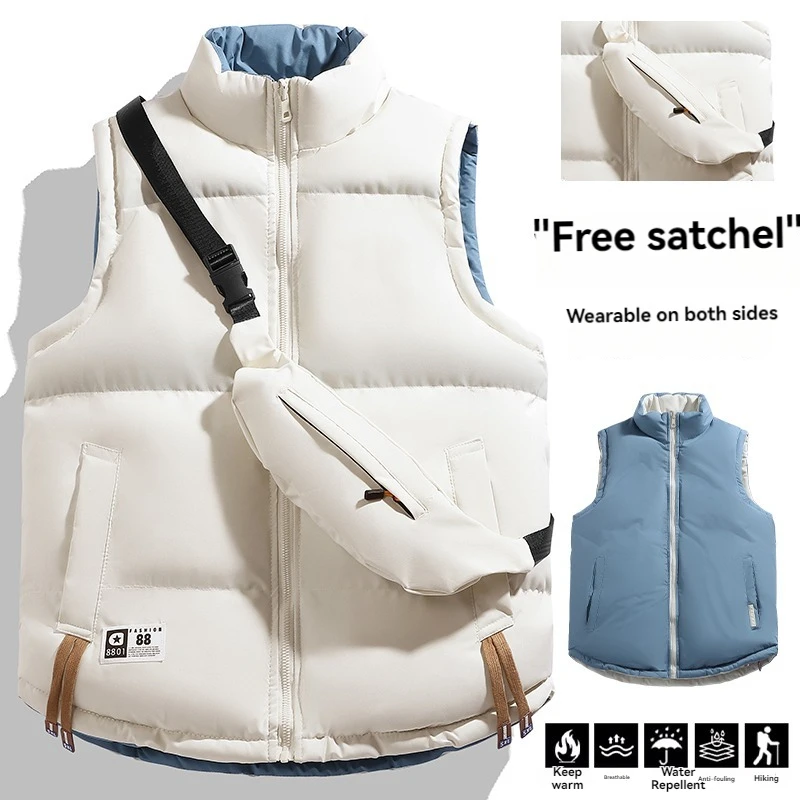 سترة خارجية عالية الجودة قابلة للتنفس عصرية كاجوال مقاومة للبرد سترة مبطنة شتاء جديد عصري دافئ مزدوج الجوانب من القطن #6