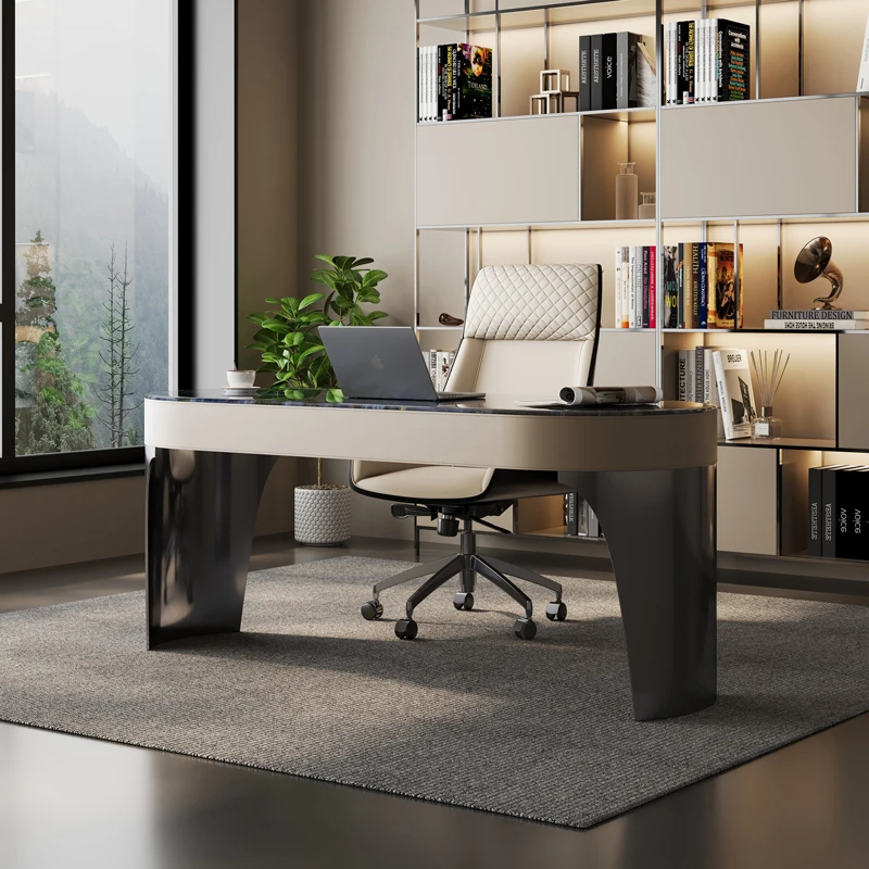 

Large Luxury Metal Computer Desks Storage Elegant Notebook Study Gaming Desk Organizer Drawers Escritorio Ordenador Furniture