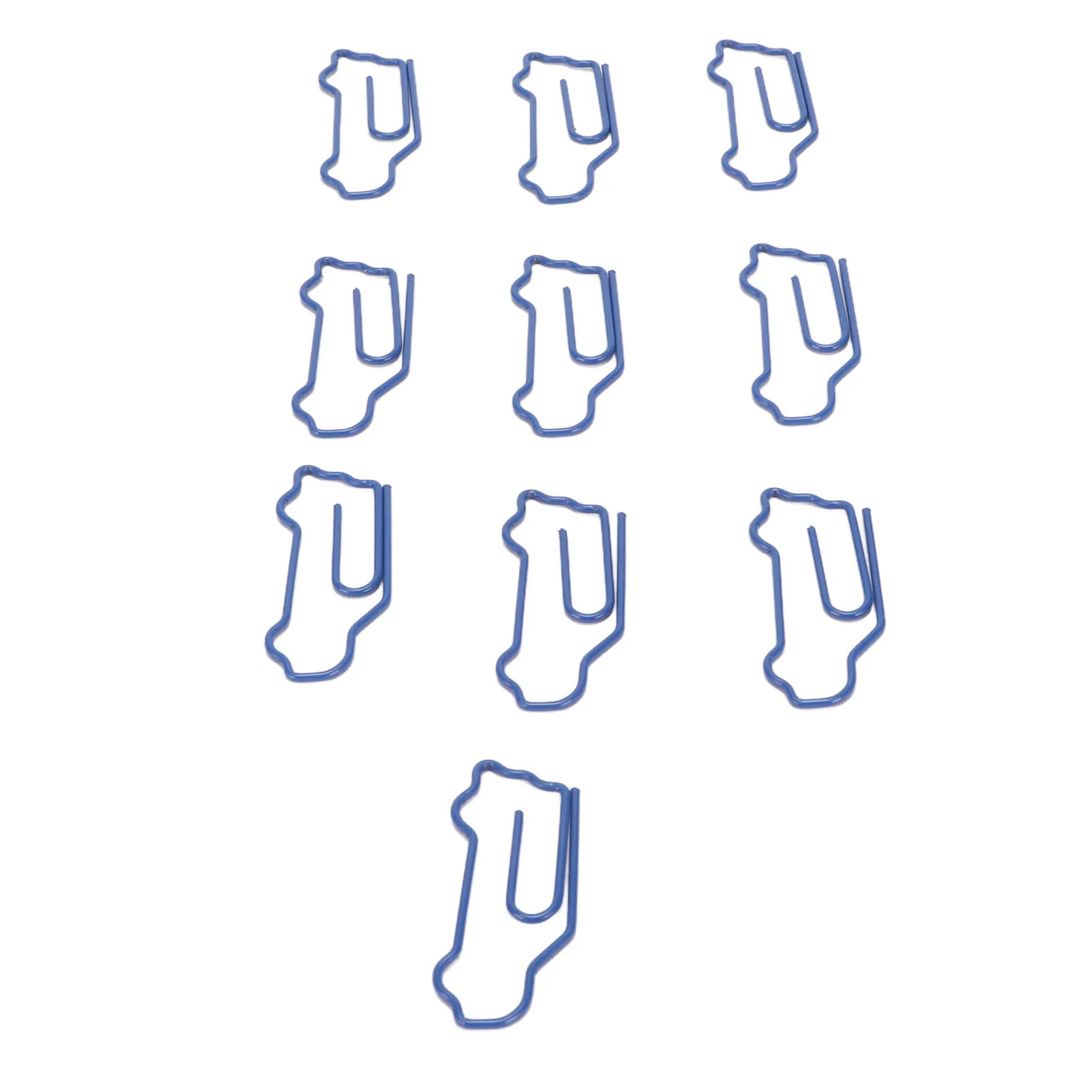 100 Pcs Shaped Paper Clips Metal Material Electroplating Process Light Portable Cute  for File Classification