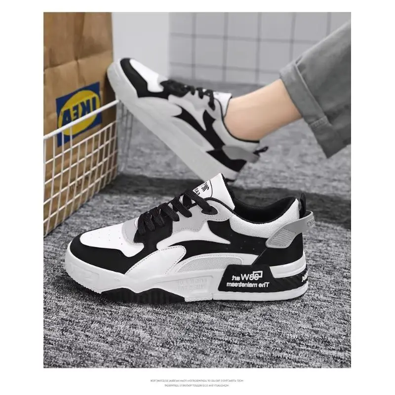 

Men's Board Shoes Outdoor Casual Sports Walking Shoes Thick Sole Fashion Student Shoes Anti-slip Breathable Vulcanized