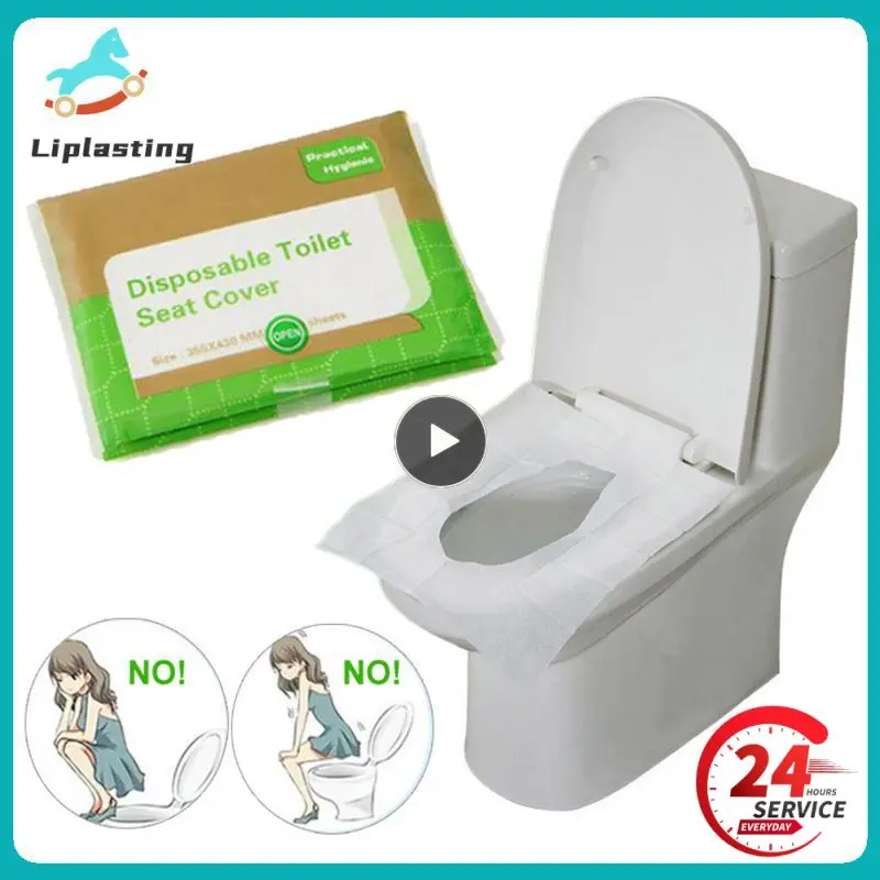 Lot penutup kursi Toilet sekali pakai, alas keamanan perjalanan/berkemah kamar mandi portabel untuk luar ruangan