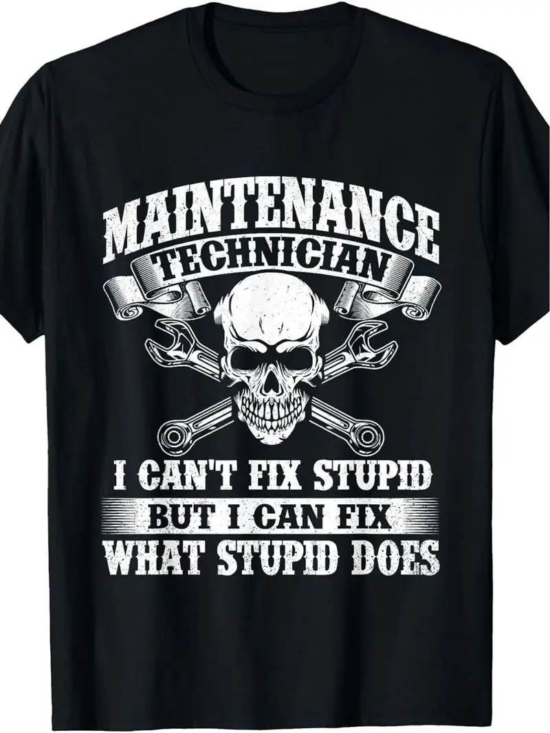 Maintenance Technician Repairman Handyman Skilled Worker T-Shirt Casual Comfortable Loose-Fitting Versatile Daily Workwear Gift