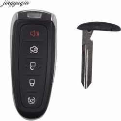 Jingyuqin 5 Buttons Smart Remote Car Key Case Cover Fob For Ford Explorer Edge Escape Flex Taurus 2011 2012 2013 2014 2015