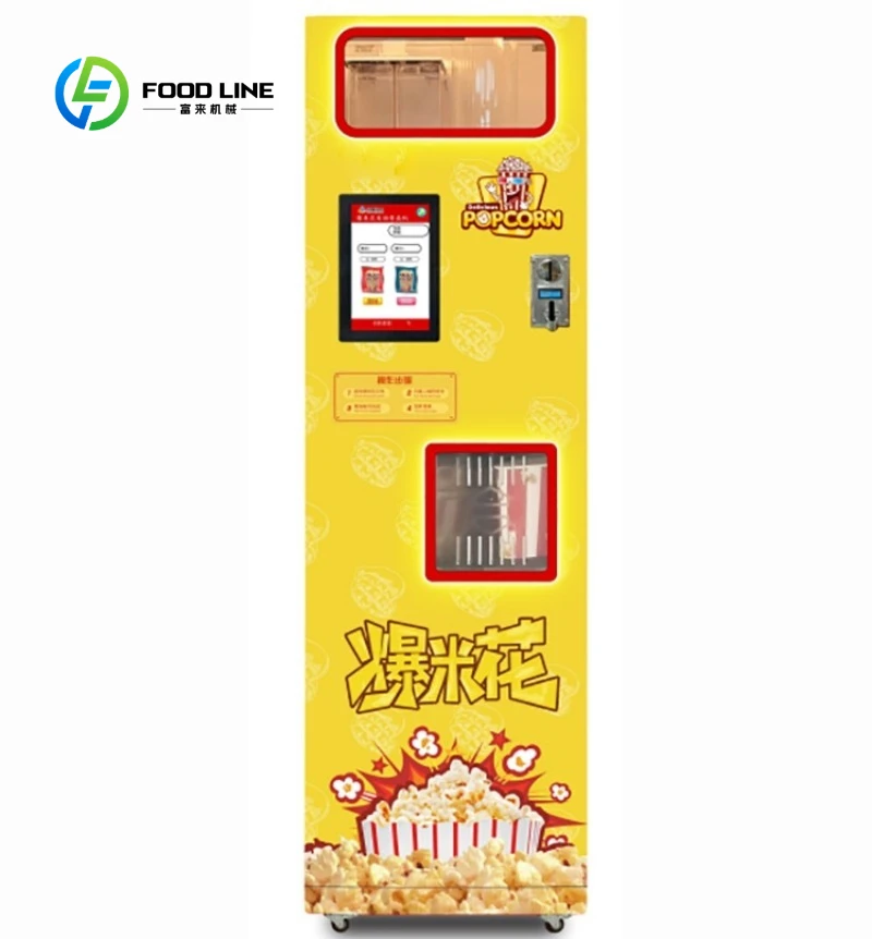 Children Park Snack Automatic 2 Flavors Caramel Sweet Popcorn Vending Machine