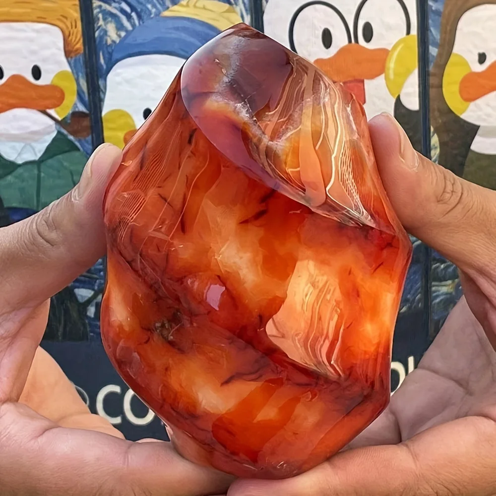 

1Pc Natural Carnelian Flame Crystal Spiral Quartz Specimen, Unique Boho Style Agate Crystal Tower | Home Decor