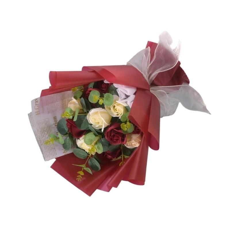 

Artificial Rose Bouquets Room Decorations Soap Petals Bouquets for Mother Day Valentines Day Anniversary Christmas 15UB