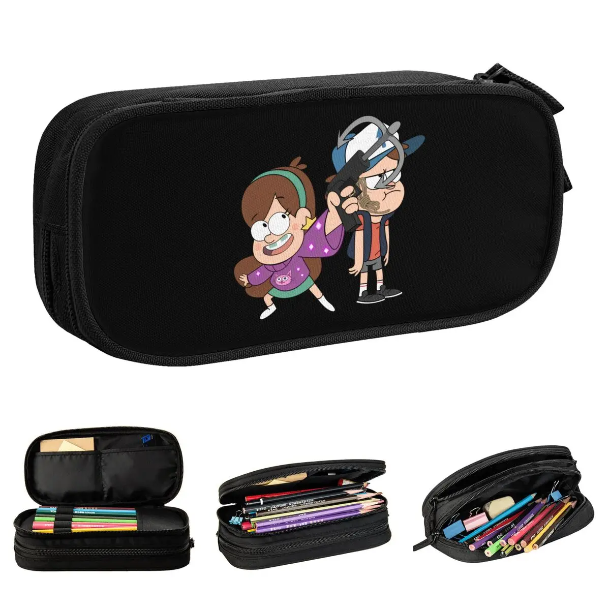 

Gravity Falls Dipper And Mabel Pines Pencil Case Pen Box Bag Girl Boy Large Storage Students School Gifts Pencil Box