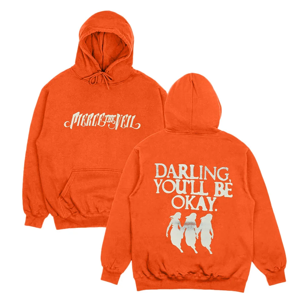 Pierce The Veil Darling You'll Be Okay Hoodie Vintage-Print Streetwear Damen Herren Lässiger Langarm-Hoodie Oversized Sweatshirt – Detail 9