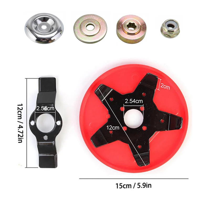 Lâminas de placa de capinação de uso duplo cortador de grama cortador de grama cabeça ferramenta de corte de escova