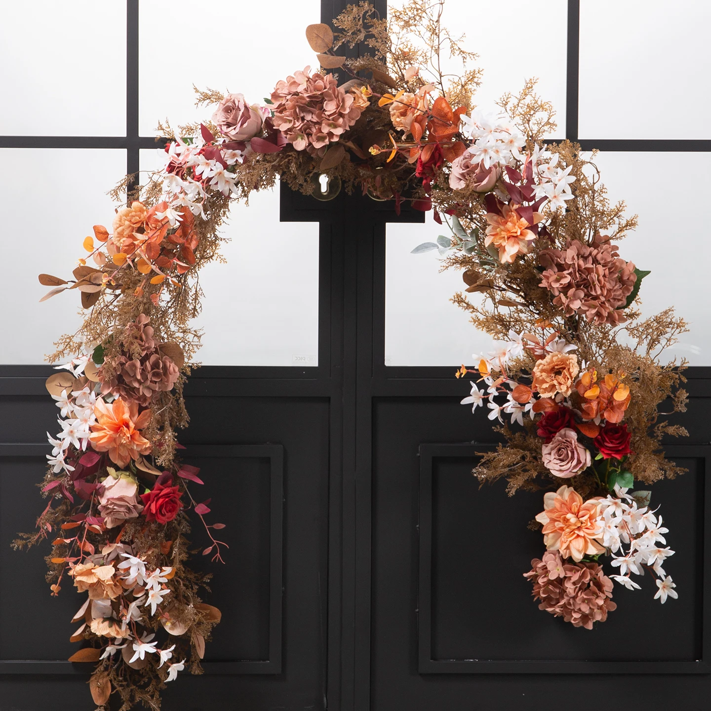 Simulation flower vine decoration door frame mirror edge decoration vine air conditioner pipe ugly rattan beautification flora