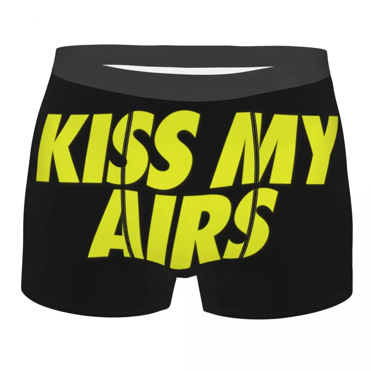 Bóxer con estampado 3D Kiss My Airs para hombre, ropa interior elástica, calzoncillos