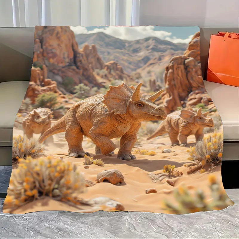 

Flannel Blanket-Soft Lightweight All-season Dinosaur Adventure Soft Baby Blanket for Cozy Sleep