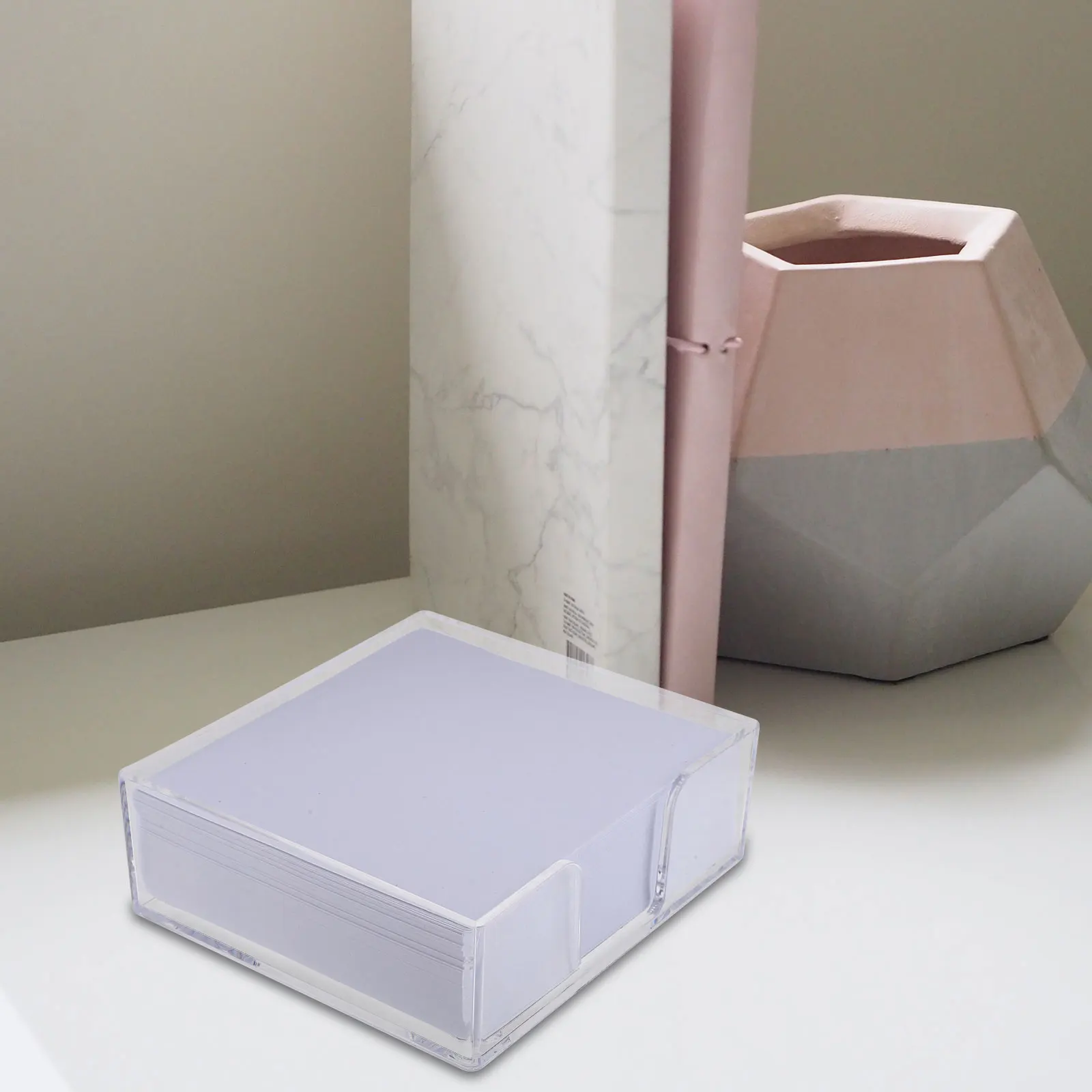 

1PCS Transparent Box Note Paper Memo Pad for Students Office College Supplies Non Stick Portable Smooth Writing Daily Use