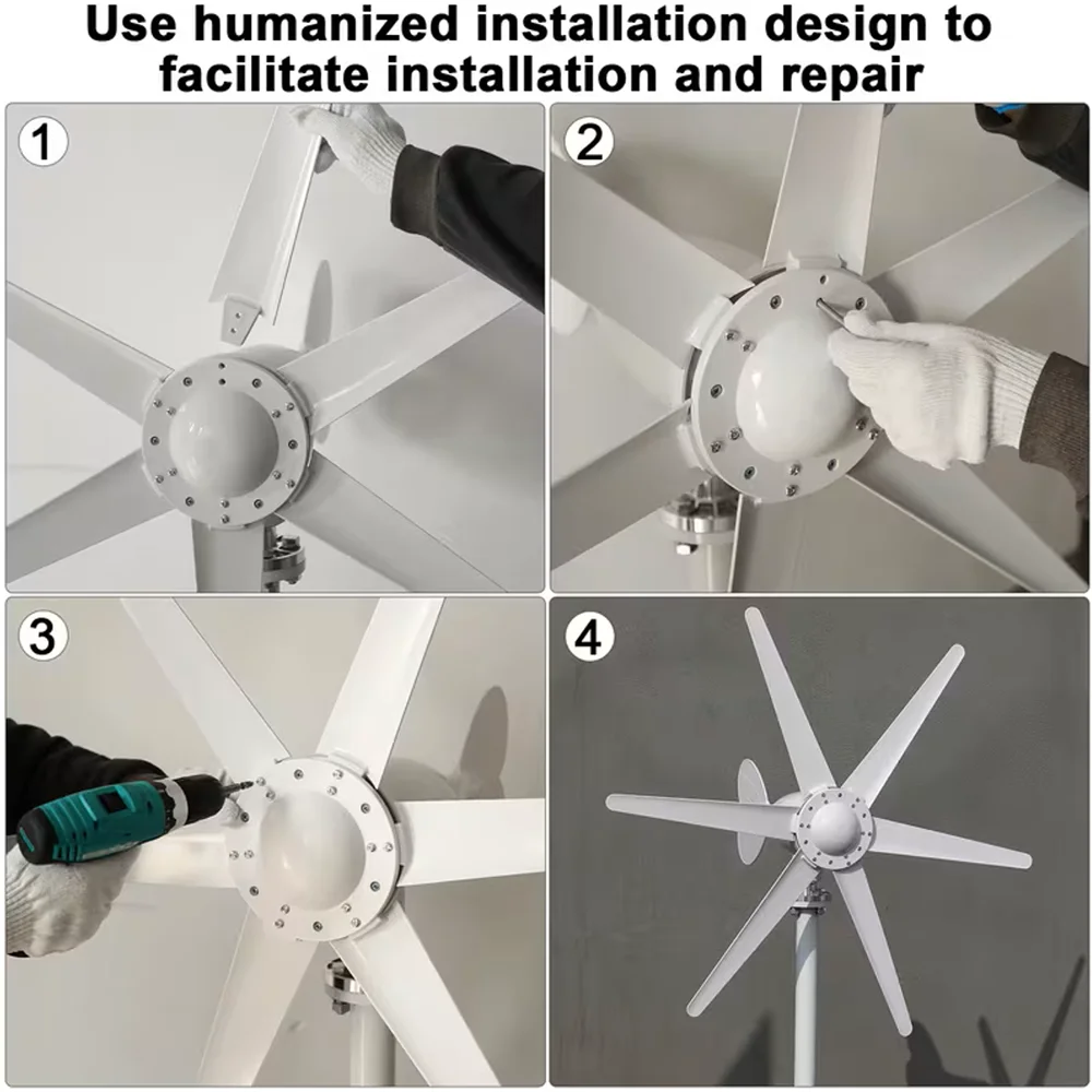 US-Lieferung: EKPAOWE 2000W 12 – Wind Turbine Generator Kit 2000W Bewertung und Preis