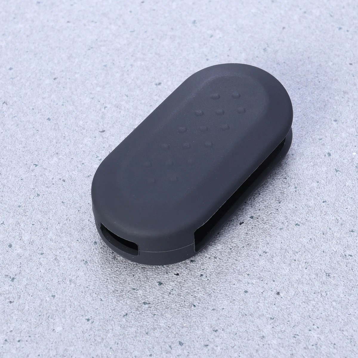 

Silicone 3 Buttons Remote Key Case Cover Shell Car Key Cases Cover Holder Replacement Fit for FIAT 500 (Black)