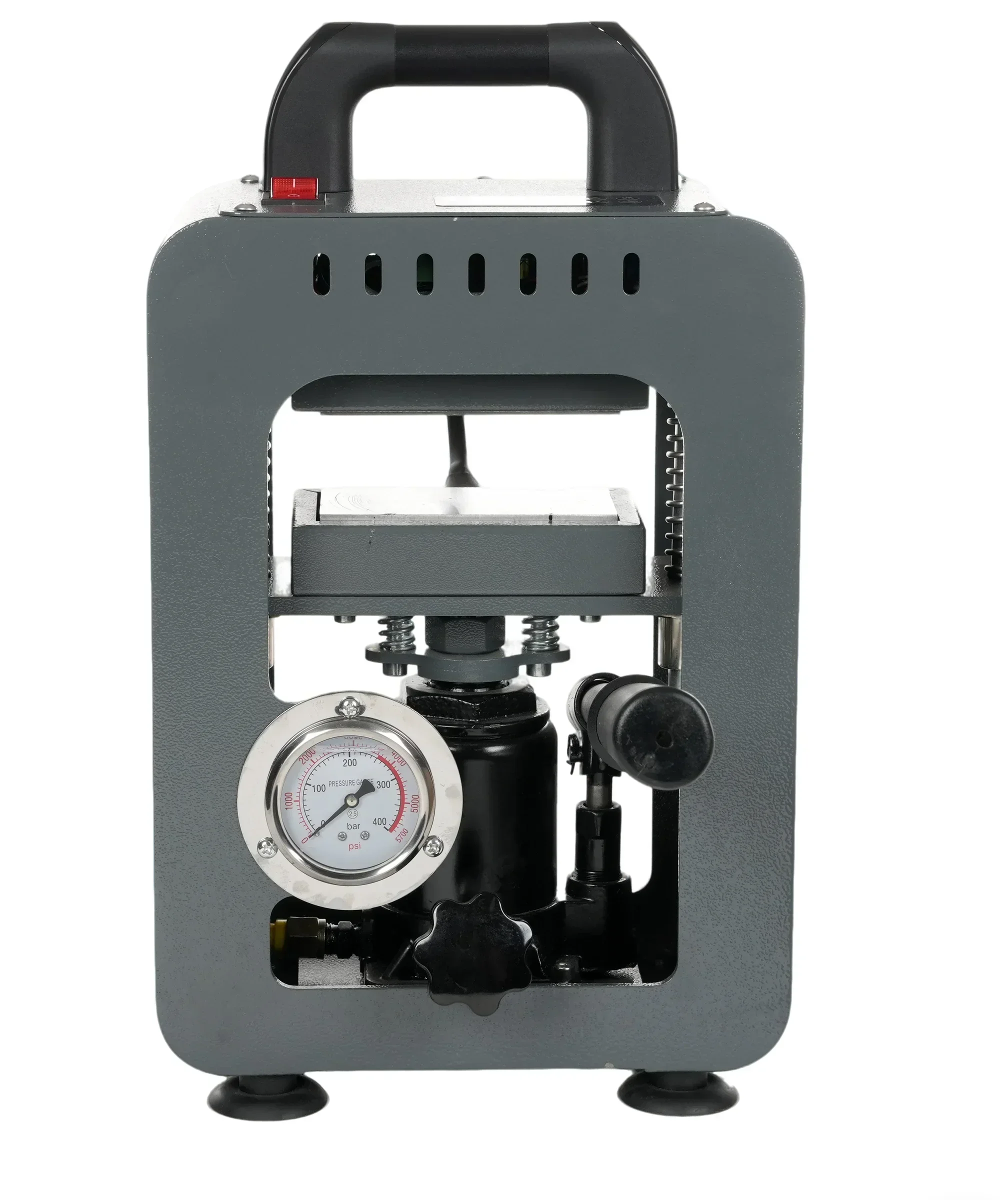 ممتاز أعلى جودة مقبس هيدروليكي 10 طن الضغط 6*12 سنتيمتر آلة الصحافة الحرارة لوحات التدفئة المزدوجة مع مقياس الضغط #2