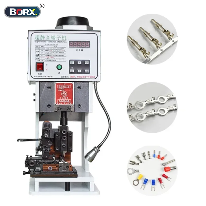 BORX 1.5/2/3T Automatic Wire Terminal Crimping Machine With Crimping Applicator Flat Cable Crimper Multiple Terminals Connectors