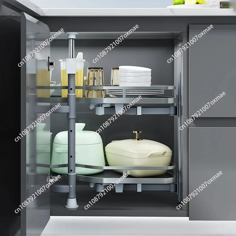 ماجيك الفول السوداني سوينغ صينية سحب المطبخ سوينغ الزاوية سلة التخزين كسول سوزان سلة التخزين #4