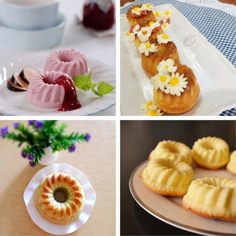 12 Stück/Set, lebensmittelechte, BPA-freie Silikon-Kuchenformen, mehrfarbige, runde Muffinförmchen, Silikon-Kuchenformen zum Backen, zufällige Farben. – Detail 9