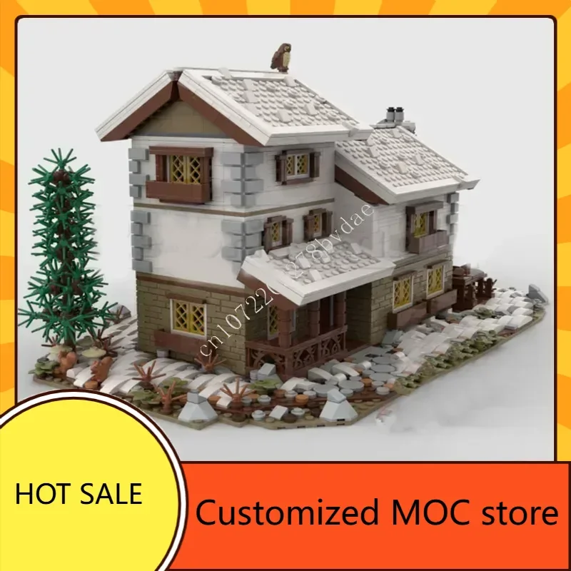 3098 قطعة لغز الأسرة كوخ MOC الإبداعية عطلة StreetView العمارة عيد ميلاد الجمعية لعبة هدية الكريسماس للأطفال الذين تتراوح أعمارهم بين