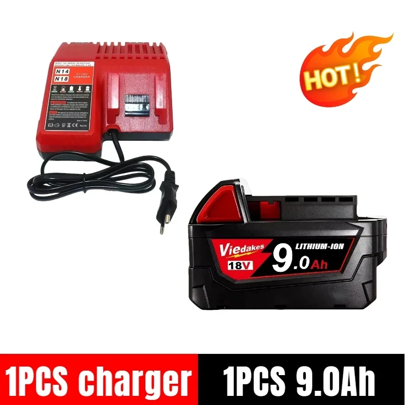 100% originele Voor Milwaukee 18 V batterij 5AH/6AH/9AH hoge energie batterij, voor M18B5 48-11-2402 48-11-2411 48-11-2401 MIL-12A-LI ?