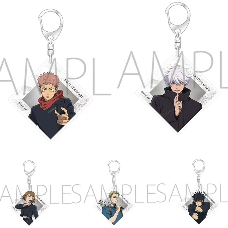 Anime Kugisaki Nobara Fushiguro Megumi Yuji Itadori Gojo Satoru anahtarlık bebek oyunu akrilik anahtarlık kolye hediye için
