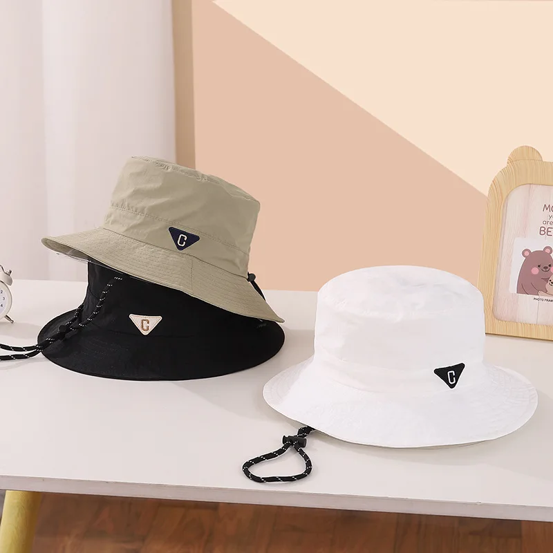 Nowe dziecięce kapelusze przeciwsłoneczne dla chłopców Dziewczynki Kreskówka Bucket Hat UV Cotton Summer Panama Girls Hat Bonnet Kids Toddler