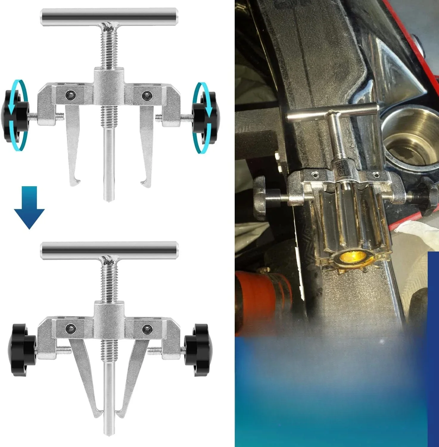Impeller Puller for Jabsco 50070-0040 Pump Supporting For 2-1/For 2 Inch Shaft Installations in Marine Engine Systems