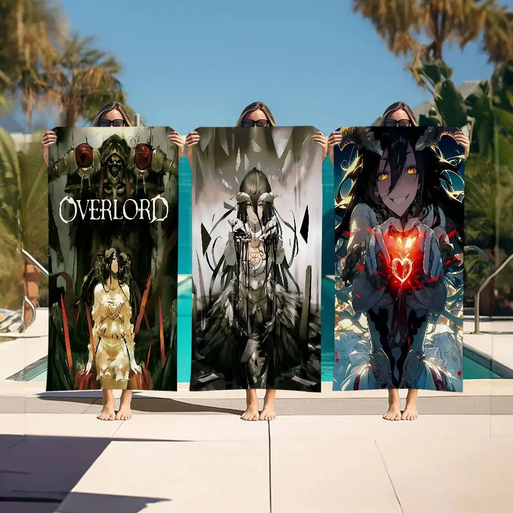Popular Anime A-Albedo Overlord Microfiber Blanket Quick Drying Beach Towels Oversized Printing Super Absorbent Pool Towel