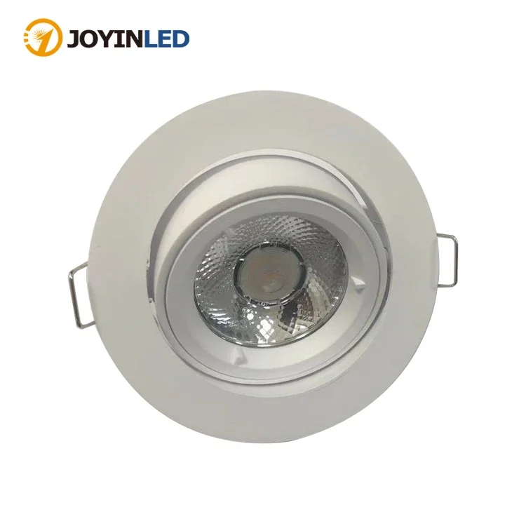 

Modern Round Zinc Alloy Recessed Led Ceiling Spotlight Cut-out 75mm GU10 Housing Frost White Led Downlight Lamp Frame Fixture